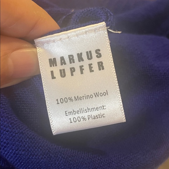 Markus Lupfer Royal Blue Sweater with Sequin Detail - Picture 8 of 8